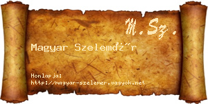 Magyar Szelemér névjegykártya